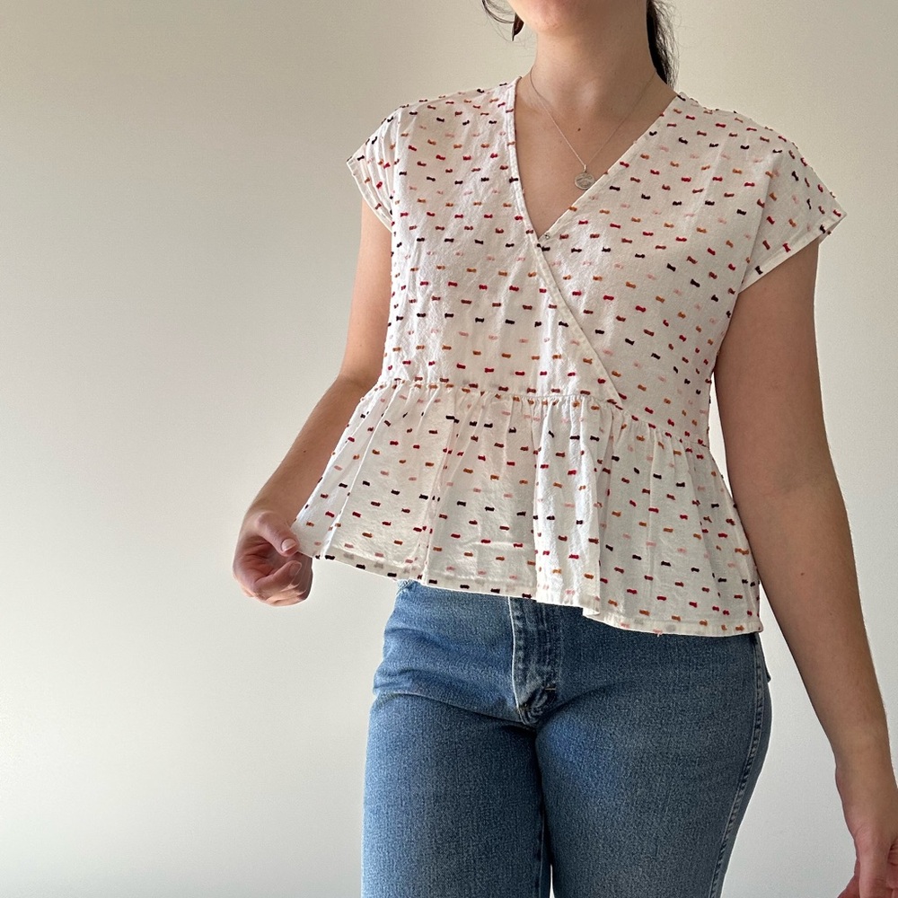 Madewell peplum blouse top